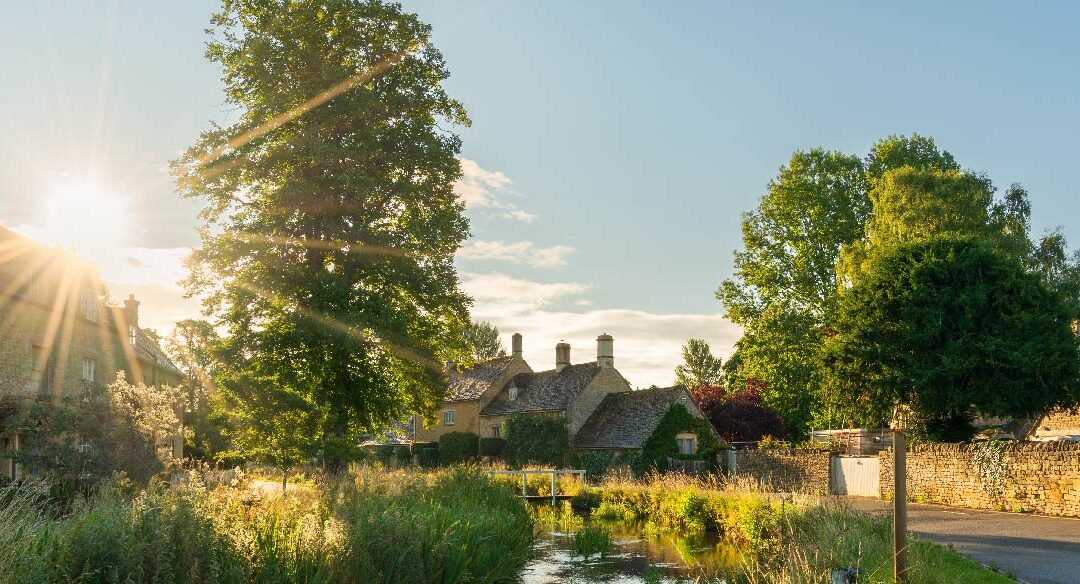 sunny rural village