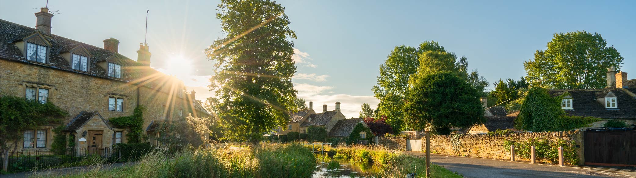 sunny rural village